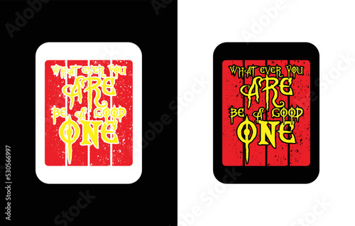 Creative typography sticker t-shirt design premium vector template
