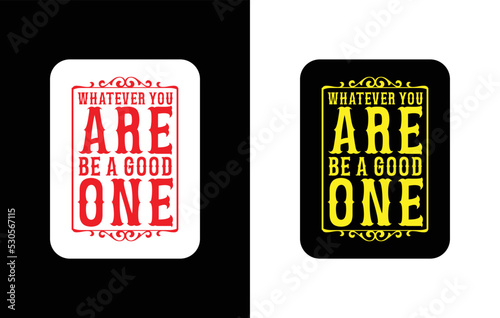 Creative typography sticker t-shirt design premium vector template