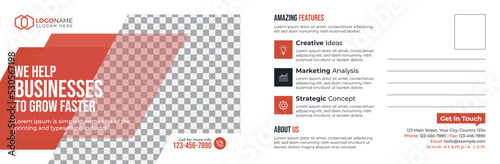 Creative modern corporate business postcard EDDM design template