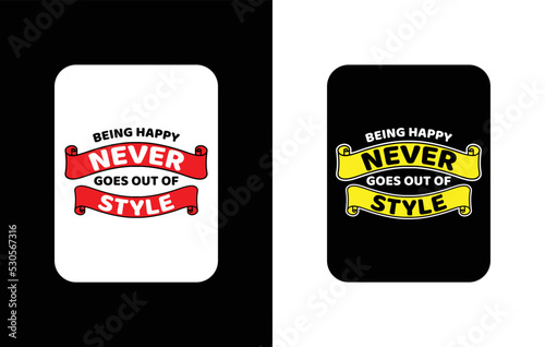 Creative typography sticker t-shirt design premium vector template