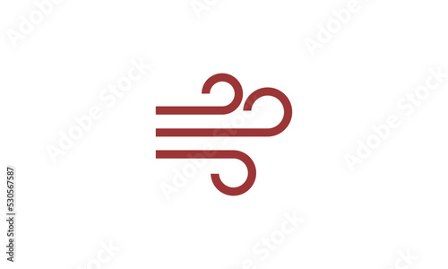Simple Breath Air Lines Logo Design Idea