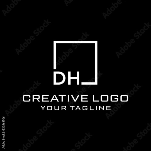  Creative letter dh logo design vektor