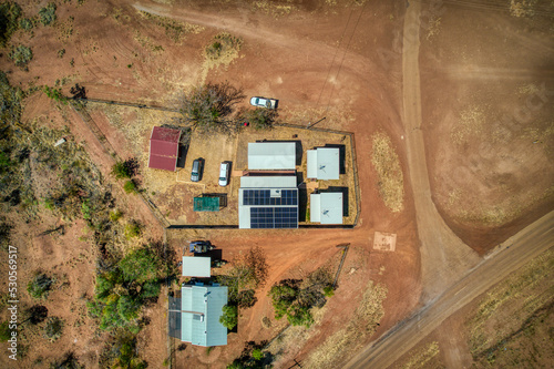 Aerial view of the office of the Central Land Council in Kalkaringi, Agust 2020=2.