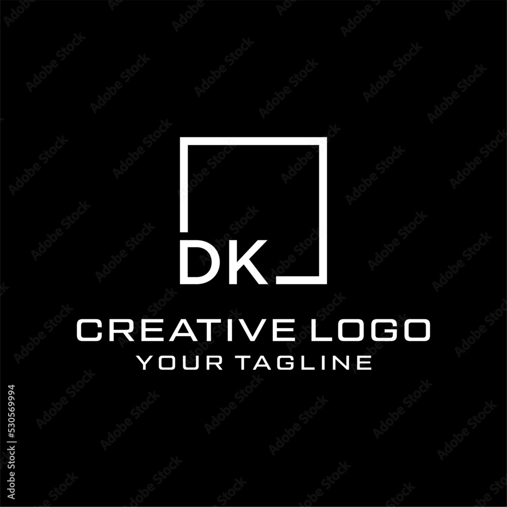 Creative letter dk logo design vektor	