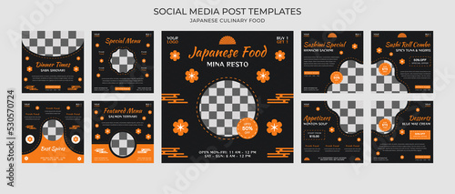Social Media Post Collection For Culinary Food With Japanese Style