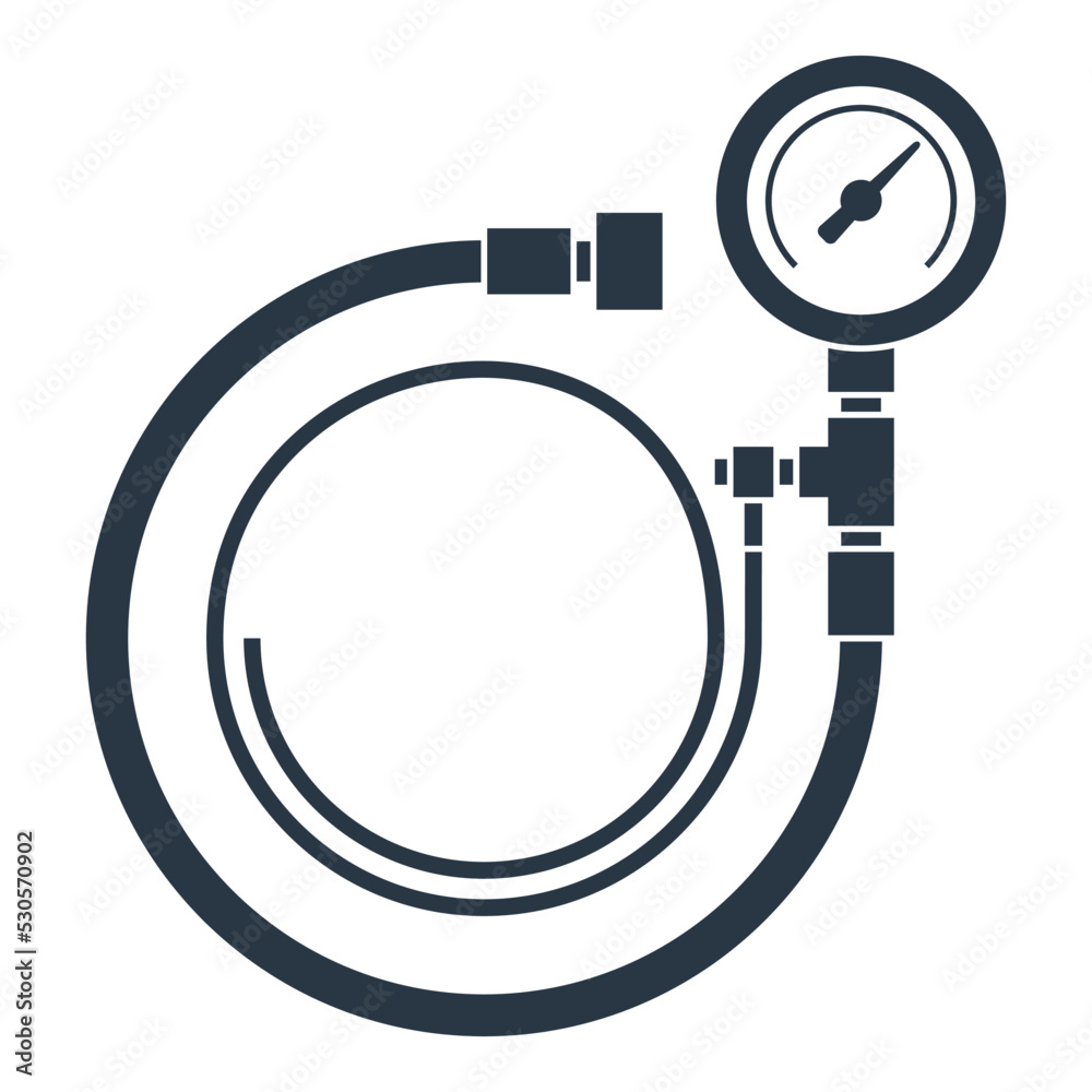 Fuel pressure tester with manometer and hose Stock Vector Adobe Stock