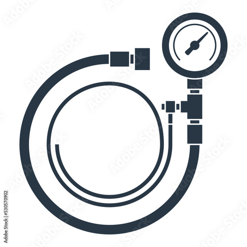 Fuel pressure tester with manometer and hose