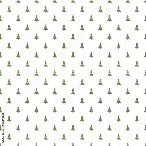 Seamless christmas tree pattern. christmas tree ornament. Doodle illustration with christmas tree