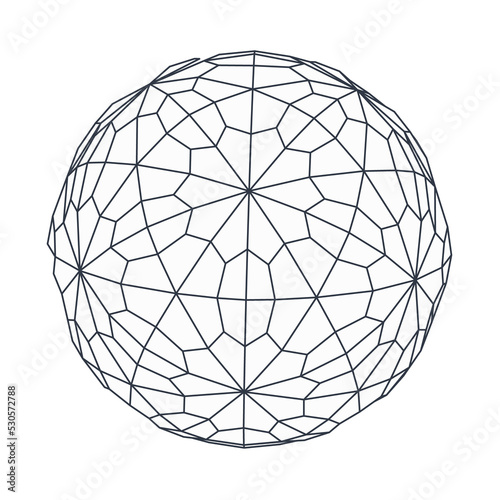 abstract sphere made of wire