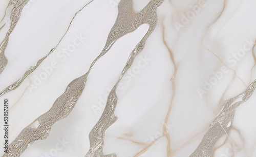 White marble texture with brown and orange lines