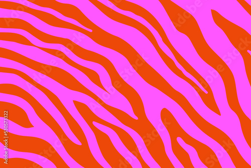 Psychedelic zebra acid background. Red and pink.