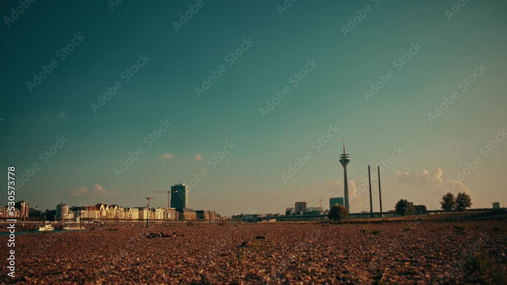 Timelaps of Düsseldorf skyline (Germany) midday. Timelaps of Düsseldorf skyline (Germany) midday.