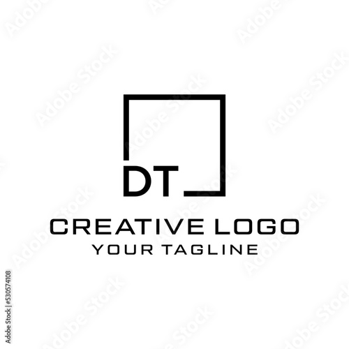 Creative letter dt logo design vektor	