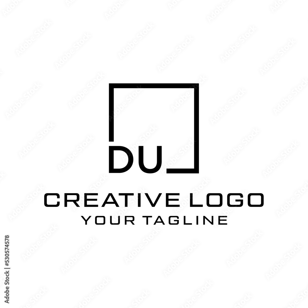 Creative letter du logo design vektor	