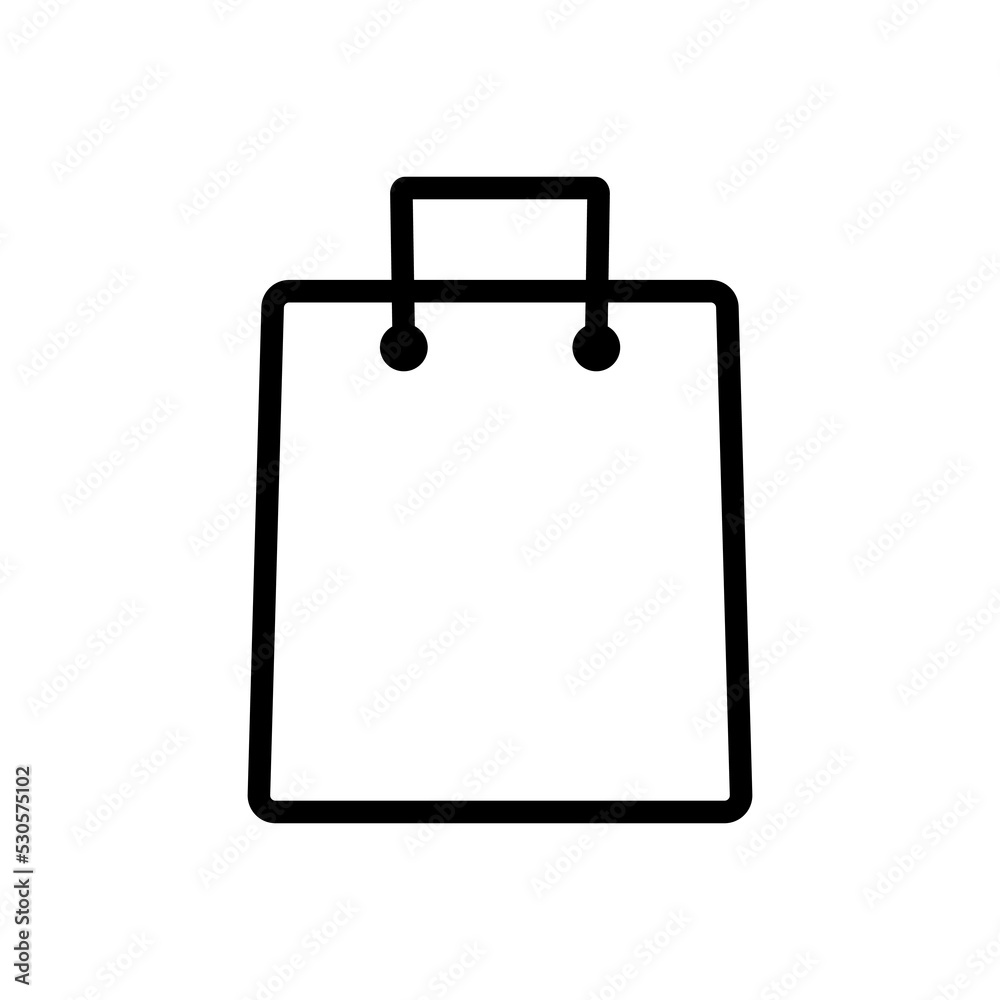 Paper bag line icon, editable stroke, vector outline high quality for UI. Paper bag line icon, editable stroke, vector outline high quality for UI.