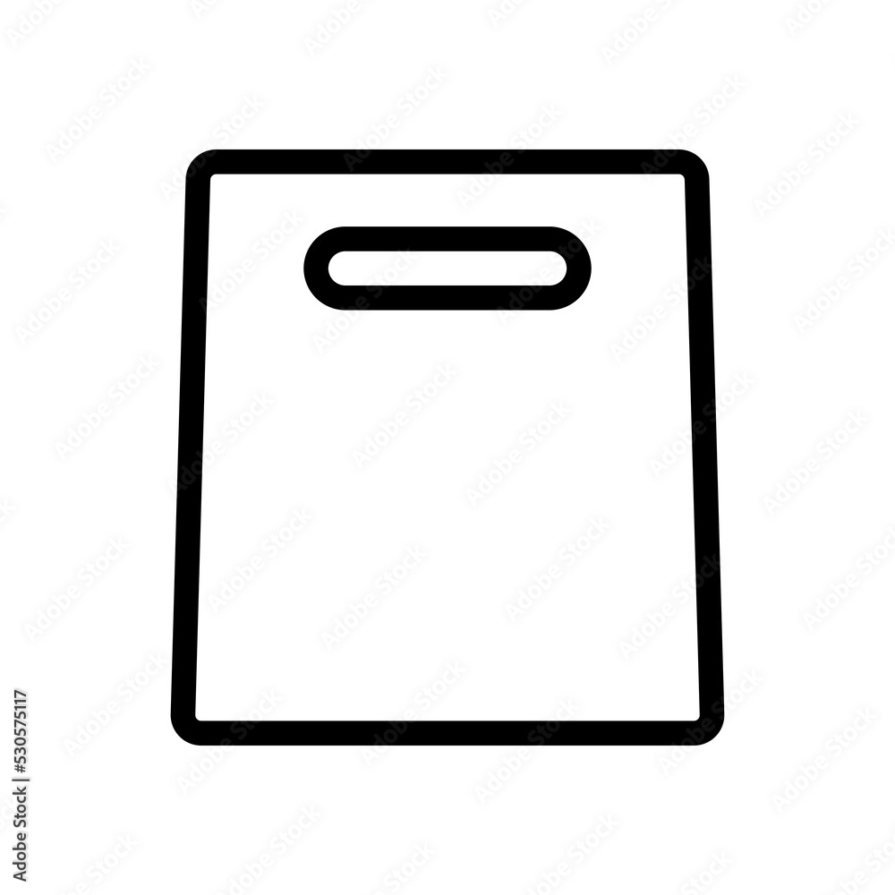 Paper bag line icon, editable stroke, vector outline high quality for UI. Paper bag line icon, editable stroke, vector outline high quality for UI.