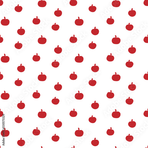 Red apples cute baby kids seamless pattern simple style