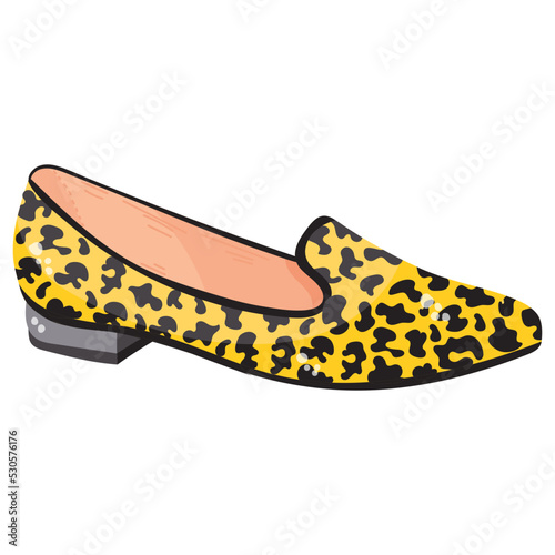 Trendy flat sticker icon of loafer