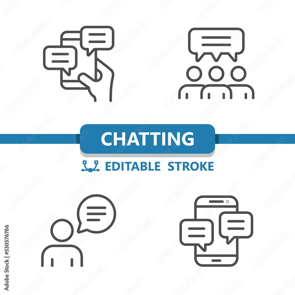Chatting - Discussion - Conversation Icons Chatting - Discussion - Conversation Icons