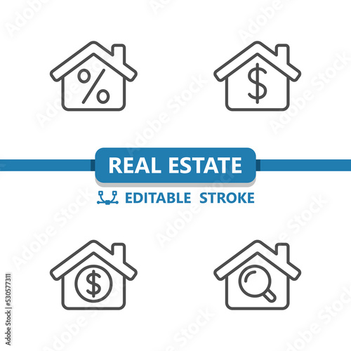 Real Estate Icons. House, Houses, Building, Price, Dollar Icon © 13ree_design