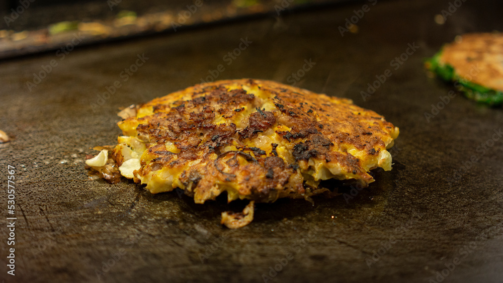 Yellow ripe okonomiyaki

