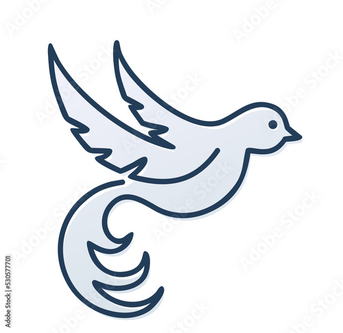 the Symbol of the Flying blue bird.
