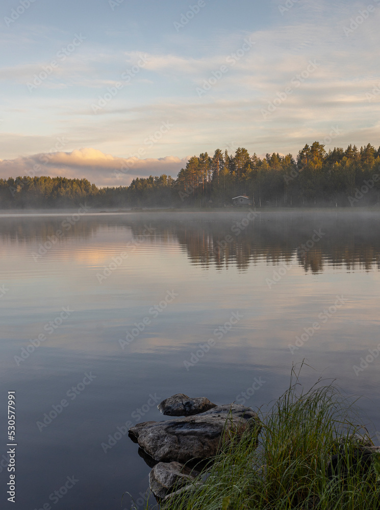 Fototapeta premium sunrise over the river