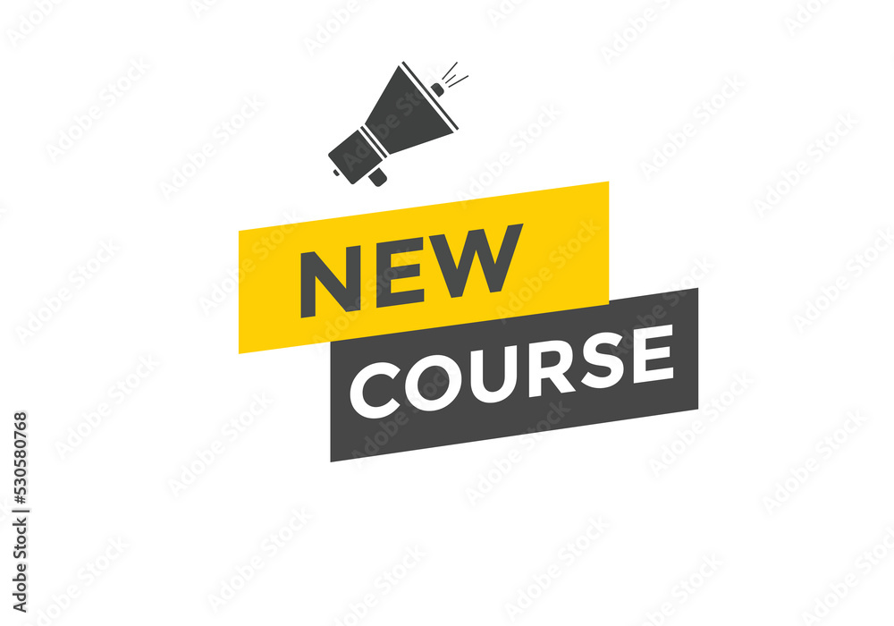 New course Colorful label sign template. New course symbol web banner
New course Colorful label sign template. New course symbol web banner