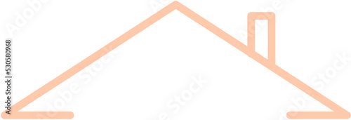 House Roof Icon Outline Isolated on White Background. Minimal House Logo Vector