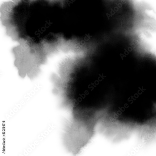 Abstract black grunge overlay, creative design element, scratchy and noisy frame, graphic decoration background, watercolor painting smudge, brushstroke stain