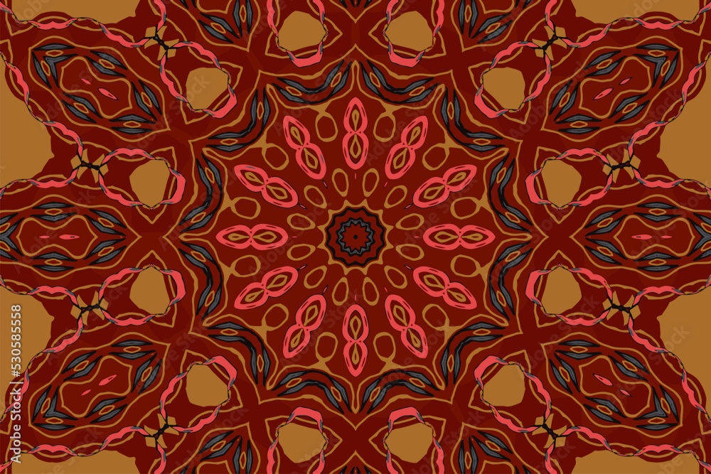Ornament beautiful seamless pattern with mandala illustration