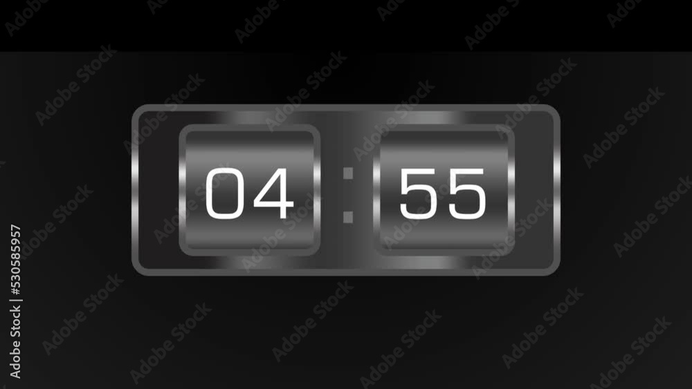 5 Minute Clock countdown animation Timer Countdown. Countdown 5 minutes