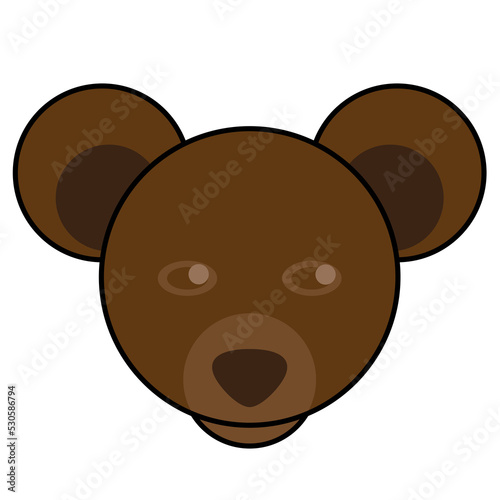 vector graphic illustration of cute bear head character mascot. can be used for children or schools and other products.