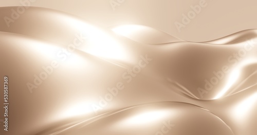 Abstract brown background wavy surface 3d render