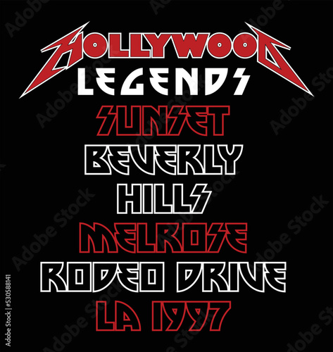 Rock band style t-shirt print