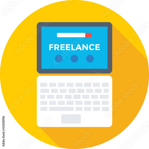 Freelance Colored Vector Icon