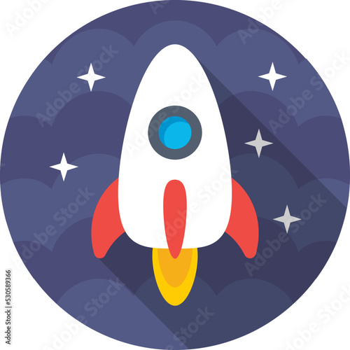 Rocket Colored Vector Icon