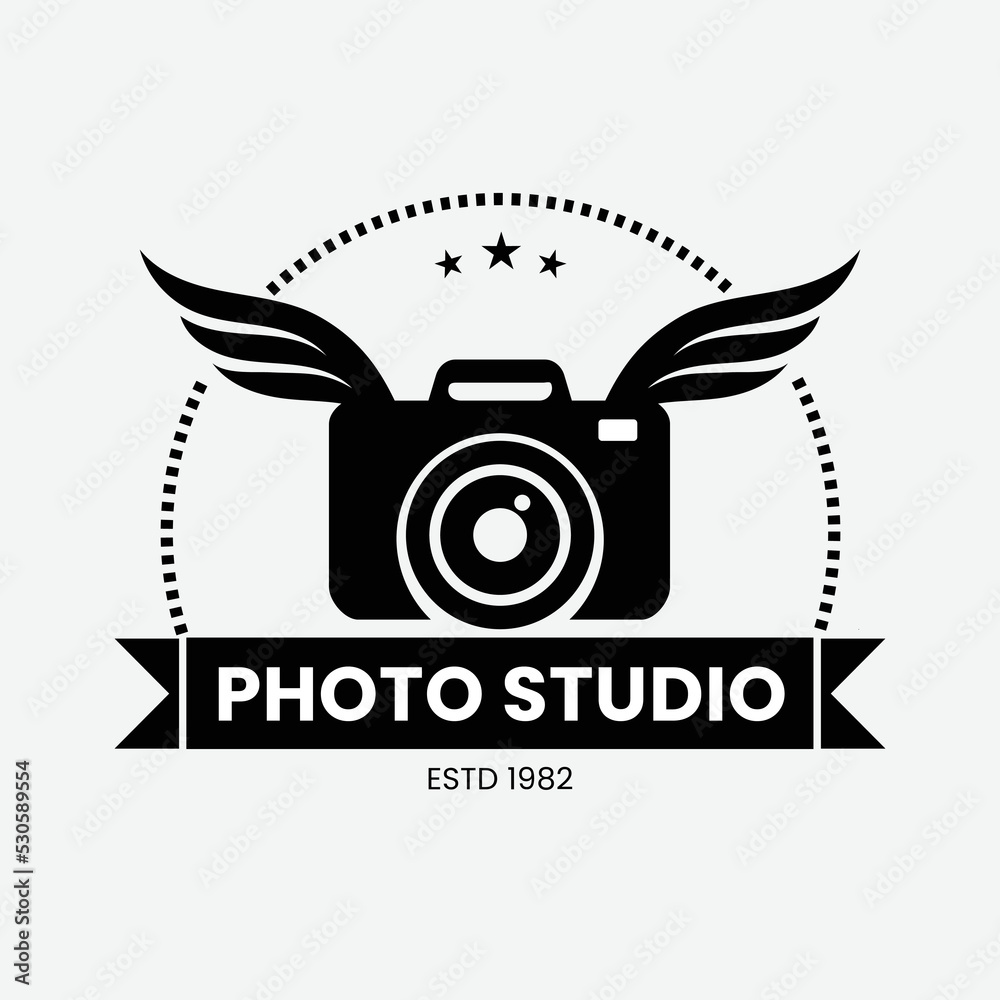 logo Illustration of photo studio Stock Vector | Adobe Stock