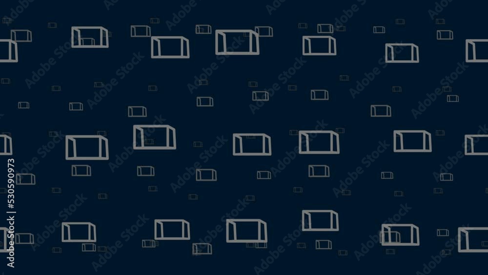 Football goal symbols float horizontally from left to right. Parallax fly effect. Floating symbols are located randomly. Seamless looped 4k animation on dark blue background Football goal symbols float horizontally from left to right. Parallax fly effect. Floating symbols are located randomly. Seamless looped 4k animation on dark blue background