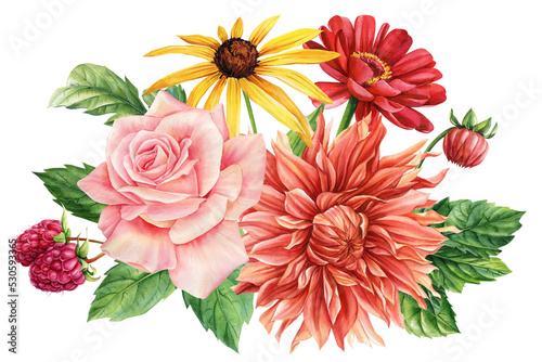 Billede på lærred Multicolored flowers