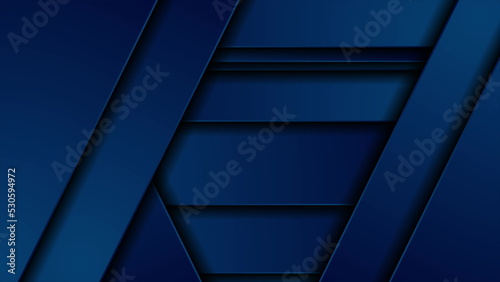 Dark blue geometric stripes abstract corporate background
