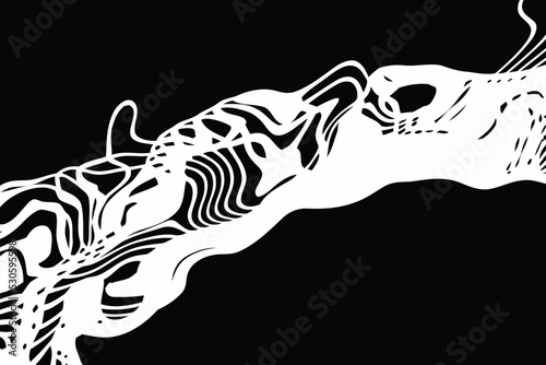 vector 2d abstract backgraund white and black