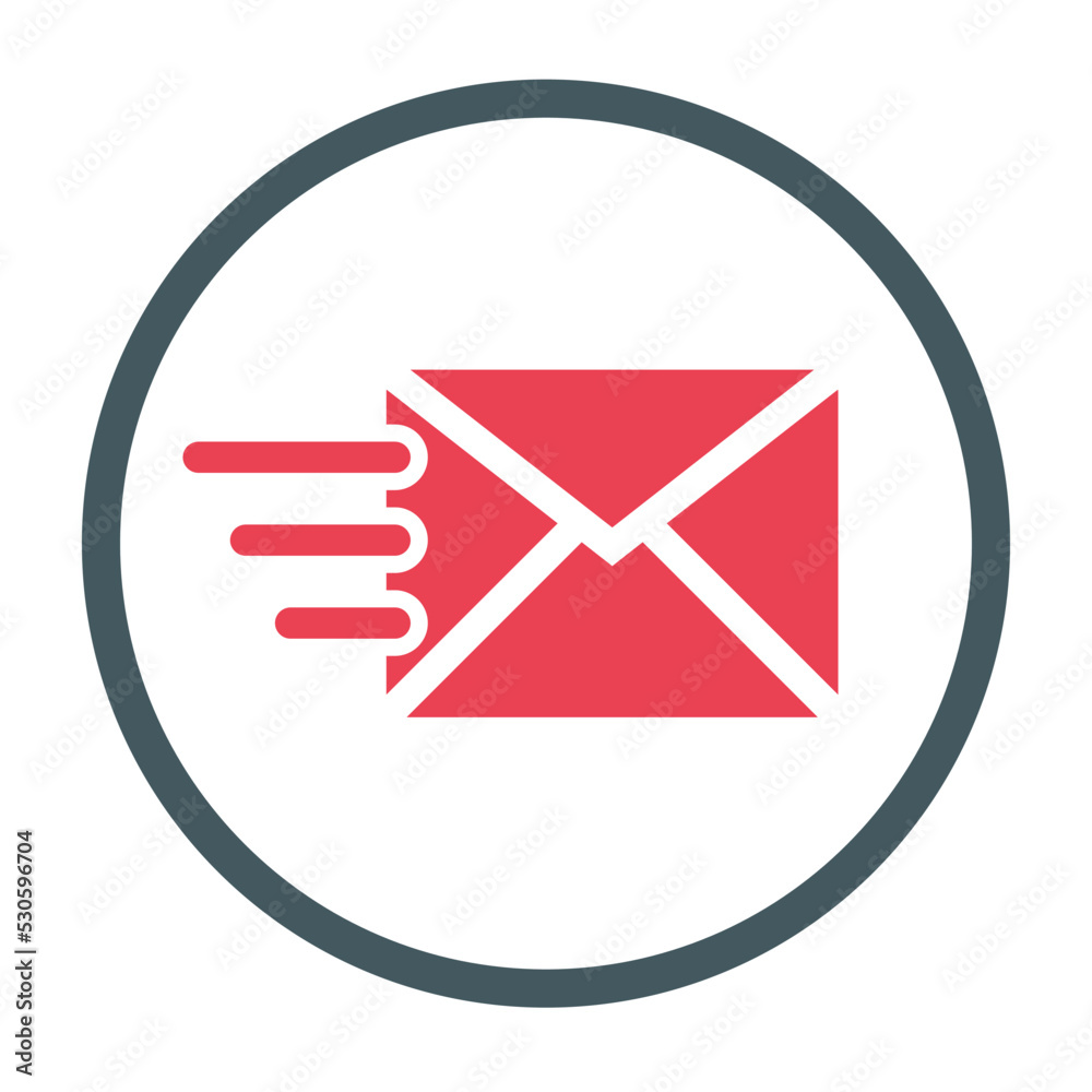 Sending mail message letter icon line art vector illustration Sending mail message letter icon line art vector illustration