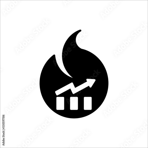 icon hot trend viral popular news on white background