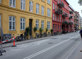 Colourful buildings in Copenhagen of Denmark