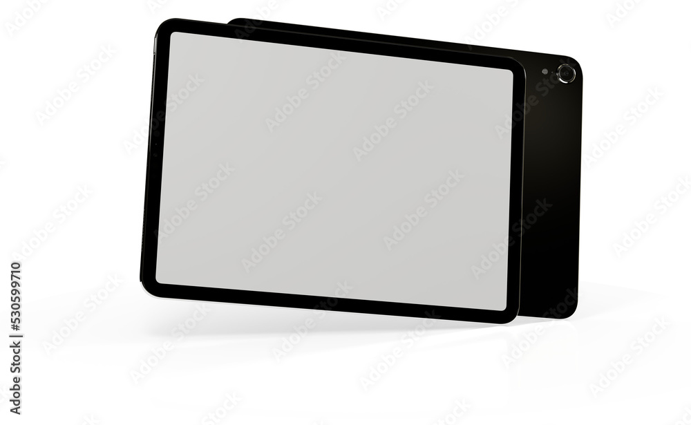 Realistic horizontal black tablet pc pad computer mockups Realistic horizontal black tablet pc pad computer mockups