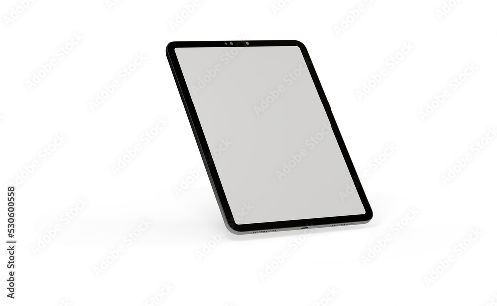 Modern black tablet computer isolated on white background. Tablet pc Modern black tablet computer isolated on white background. Tablet pc