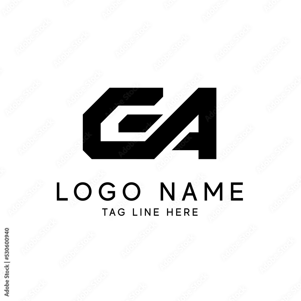 GA abstract vector logo monogram GA abstract vector logo monogram