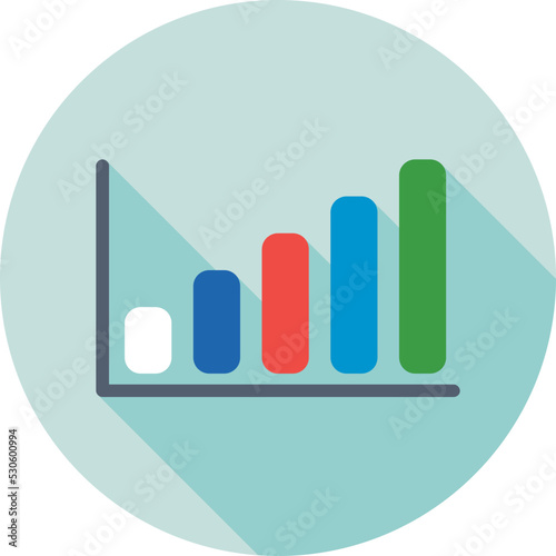 Bar Chart Colored Vector Icon