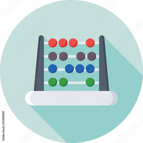 Abacus Colored Vector Icon 